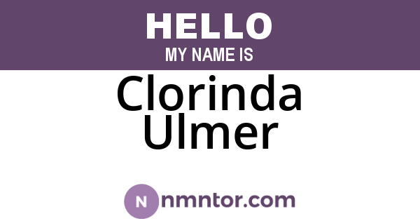 Clorinda Ulmer