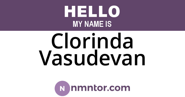 Clorinda Vasudevan
