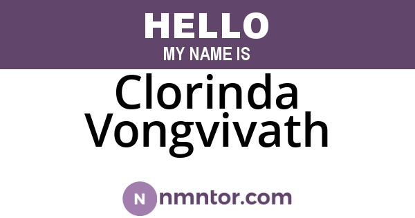 Clorinda Vongvivath