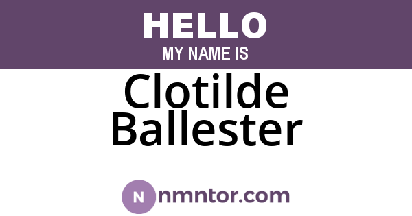 Clotilde Ballester