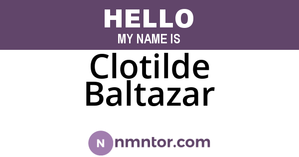 Clotilde Baltazar
