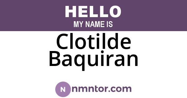 Clotilde Baquiran