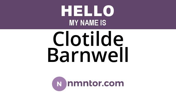 Clotilde Barnwell
