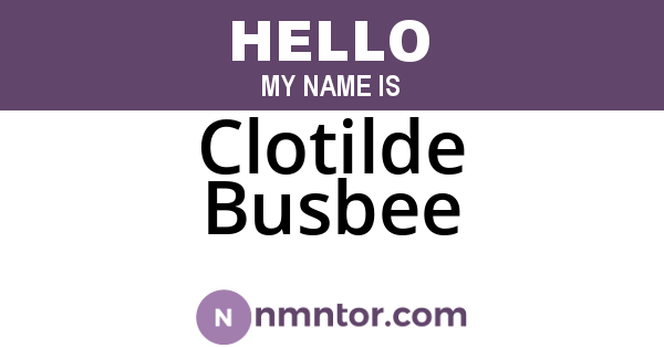 Clotilde Busbee