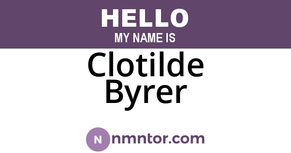Clotilde Byrer