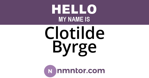 Clotilde Byrge