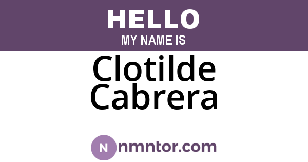 Clotilde Cabrera