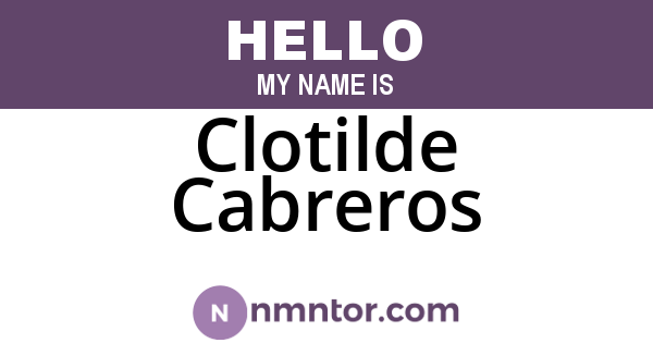 Clotilde Cabreros