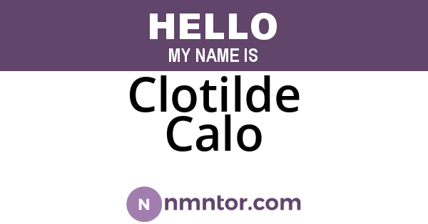 Clotilde Calo