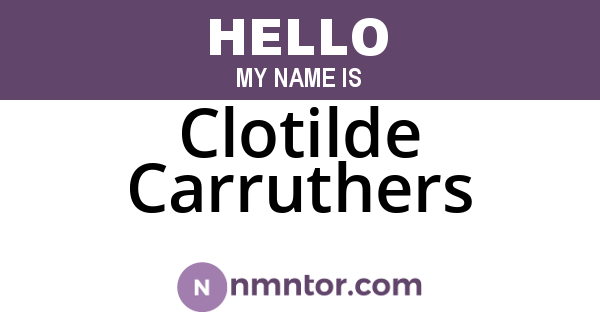 Clotilde Carruthers