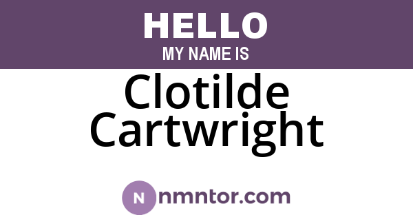 Clotilde Cartwright