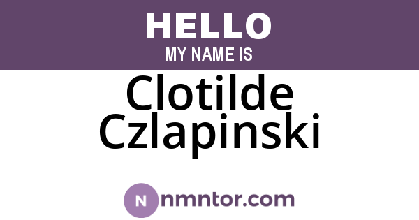Clotilde Czlapinski