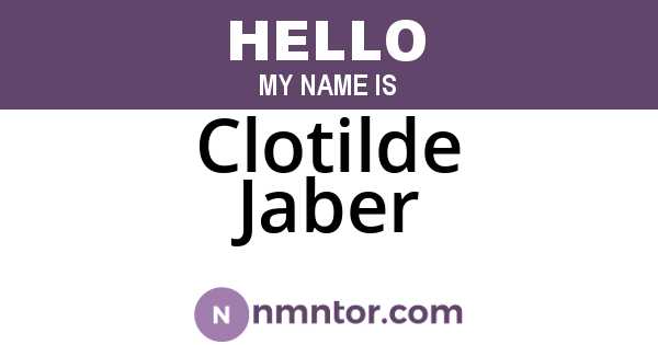 Clotilde Jaber