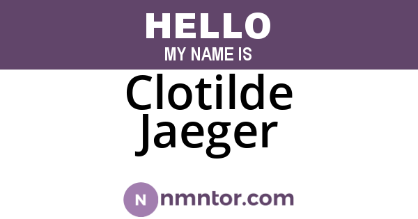 Clotilde Jaeger