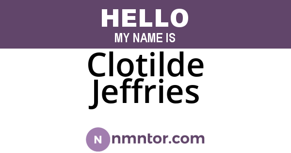 Clotilde Jeffries