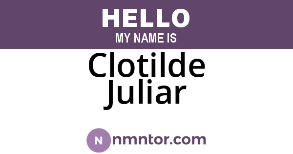 Clotilde Juliar