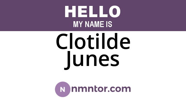 Clotilde Junes