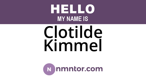 Clotilde Kimmel