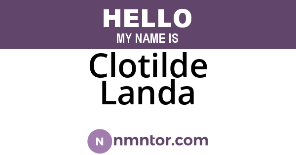 Clotilde Landa