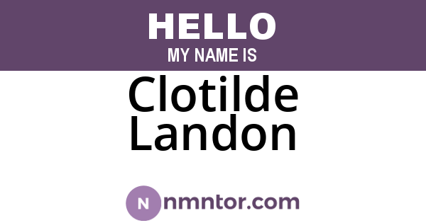 Clotilde Landon