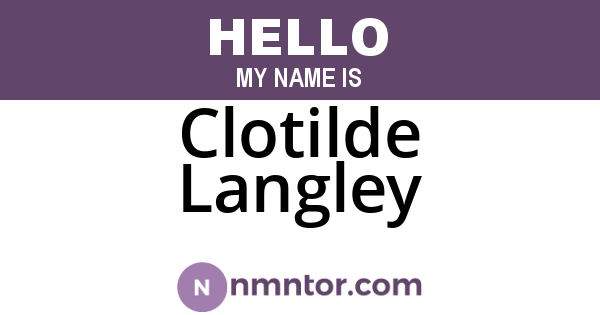 Clotilde Langley