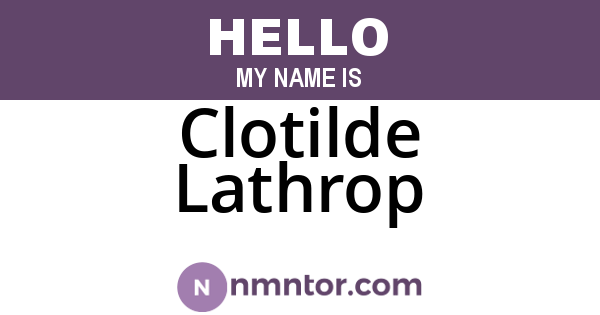 Clotilde Lathrop