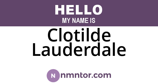 Clotilde Lauderdale