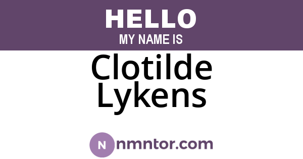 Clotilde Lykens