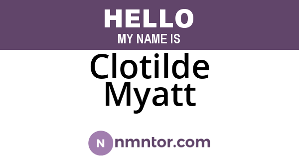 Clotilde Myatt