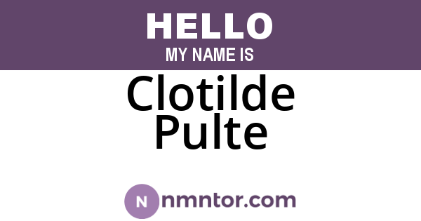 Clotilde Pulte