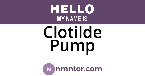 Clotilde Pump