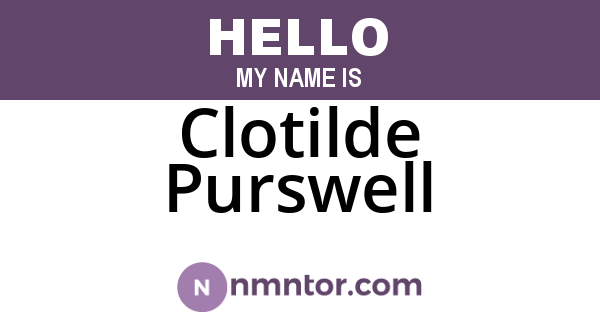 Clotilde Purswell