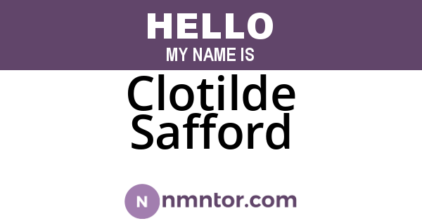 Clotilde Safford