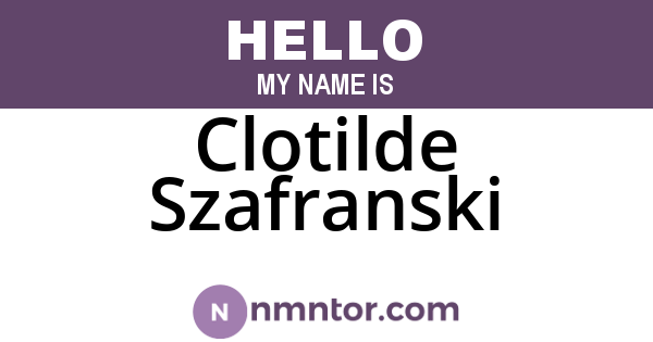 Clotilde Szafranski