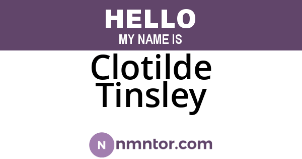 Clotilde Tinsley