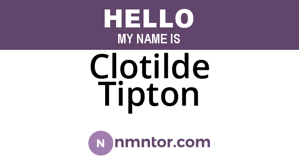 Clotilde Tipton