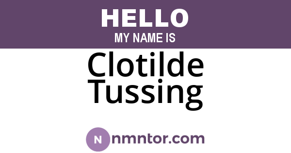 Clotilde Tussing