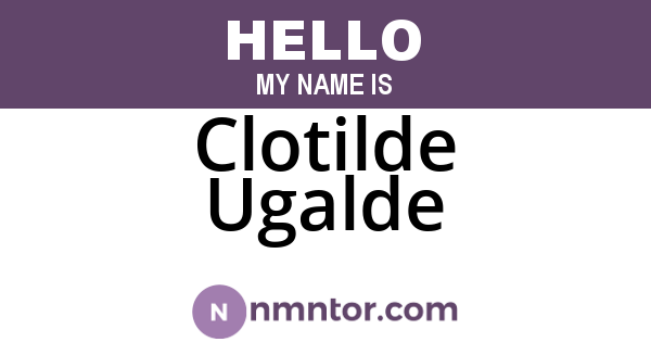 Clotilde Ugalde