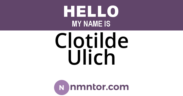 Clotilde Ulich