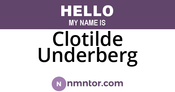 Clotilde Underberg