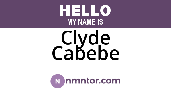 Clyde Cabebe