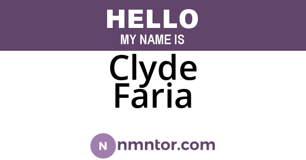 Clyde Faria