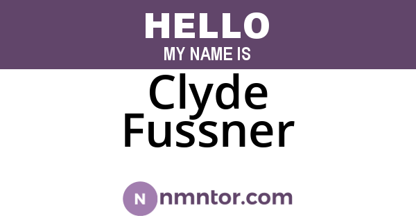 Clyde Fussner