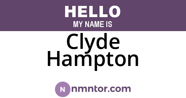 Clyde Hampton
