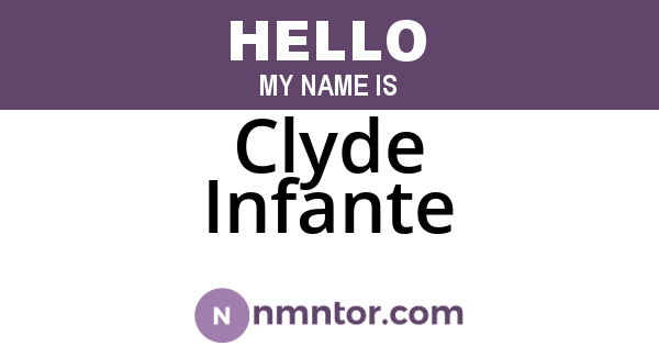 Clyde Infante