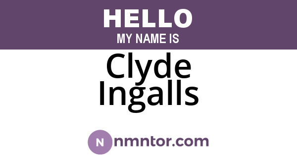 Clyde Ingalls