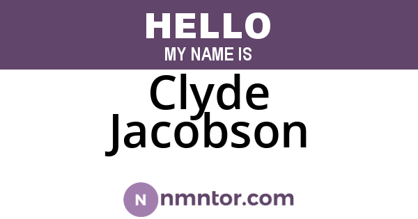 Clyde Jacobson