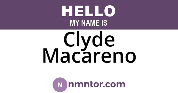 Clyde Macareno