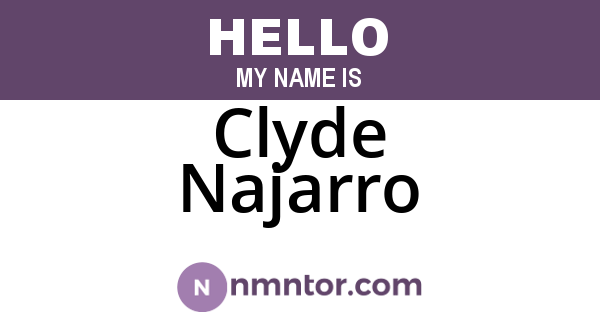 Clyde Najarro