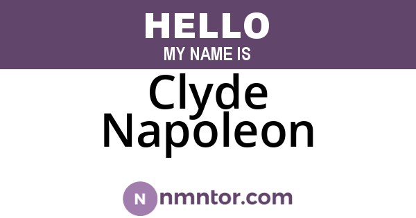 Clyde Napoleon